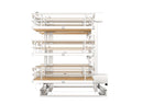 REV A SHELF : Maple Three-Tier Elite Optimizer w/ Soft-Close Slides for 15" Blind Corner Cabinet Openings