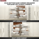 REV A SHELF : Gray Three-Tier Elite Optimizer w/ Soft-Close Slides for 18" Blind Corner Cabinet Openings