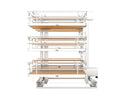 REV A SHELF : Maple Three-Tier Elite Optimizer w/ Soft-Close Slides for 18" Blind Corner Cabinet Openings