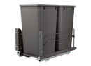 REV A SHELF : Steel Bottom Mount Double Pullout Waste Container w/ Soft-Close