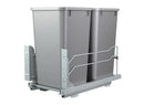 REV A SHELF : Steel Bottom Mount Double Pullout Waste Container w/ Soft-Close