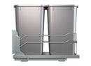 REV A SHELF : Steel Bottom Mount Double Pullout Waste Container w/ Soft-Close