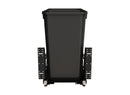 REV A SHELF : Steel Double Black 27 Qt. Bottom Mount Pullout Waste Container w/ Soft-Close for 15" Base Cabinets