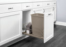 REV A SHELF : Steel Bottom Mount Pullout Waste Container w/ Soft-Close