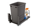 REV A SHELF : Steel Bottom Mount Pullout Waste Container w/ Soft-Close