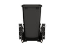 REV A SHELF : Steel Single Black 35 Qt. Bottom Mount Pullout Waste Container w/ Soft-Close for 15" Base Cabinets