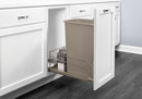 REV A SHELF : Steel Bottom Mount Pullout Waste Container for Full-Height Cabinets w/ Soft-Close