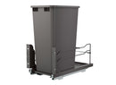 REV A SHELF : Steel Bottom Mount Pullout Waste Container for Full-Height Cabinets w/ Soft-Close