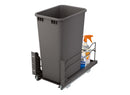 REV A SHELF : Steel Bottom Mount Pullout Waste Container for Full-Height Cabinets w/ Soft-Close