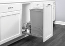 REV A SHELF : Steel Bottom Mount Pullout Waste Container for Full-Height Cabinets w/ Soft-Close
