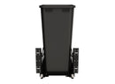 REV A SHELF : Steel Single Black 50 Qt. Bottom Mount Pullout Waste Container w/ Soft-Close for 15" Base Cabinets