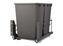 REV A SHELF : Steel Bottom Mount Double Pullout Waste Container w/ Soft-Close
