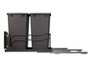 REV A SHELF : Steel Bottom Mount Double Pullout Waste Container w/ Soft-Close