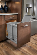 REV A SHELF : Steel Bottom Mount Double Pullout Waste Container w/ Soft-Close