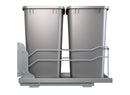 REV A SHELF : Steel Bottom Mount Double Pullout Waste Container w/ Soft-Close
