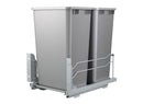 REV A SHELF : Steel Bottom Mount Double Pullout Waste Container for Full-Height Cabinets w/ Soft-Close