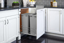 REV A SHELF : Steel Bottom Mount Double Pullout Waste Container for Full-Height Cabinets w/ Soft-Close