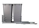 REV A SHELF : Steel Bottom Mount Double Pullout Waste Container for Full-Height Cabinets w/ Soft-Close