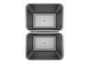 REV A SHELF : Steel Bottom Mount Double Pullout Waste Container for Full-Height Cabinets w/ Soft-Close