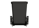 REV A SHELF : Steel Double Black 50 Qt. Bottom Mount Pullout Waste Container w/ Soft-Close for 21" Base Cabinets