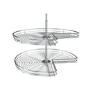 REV A SHELF : Steel Kidney-Shaped 2-Shelf Lazy Susans for Corner Base Cabinets