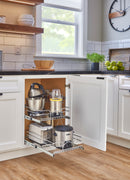 REV A SHELF : Two-Tier Side Mount Pullout Steel Wire Organizer