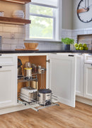 REV A SHELF : Two-Tier Side Mount Pullout Steel Wire Organizer