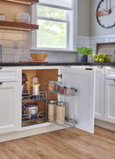 REV A SHELF : Two-Tier Side Mount Pullout Steel Wire Organizer