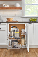 REV A SHELF : Two-Tier Side Mount Pullout Steel Wire Organizer