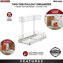 REV A SHELF : Two-Tier Undersink Steel Wire Pullout Organizer