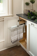 REV A SHELF : Chrome Undersink 3-Prong Pullout Dish Towel Bar