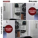 REV A SHELF : Sliding 4-shelf Wire Blind Corner Cabinet Organizer