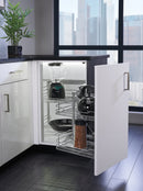 REV A SHELF : Sliding 4-shelf Wire Blind Corner Cabinet Organizer