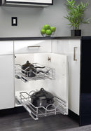 REV A SHELF : 15" Steel Pullout Organizer w/ Soft-Close for Base Cabinets