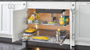 REV A SHELF : 30" Steel Undersink U-Shape Pullout Organizer w/ Soft-Close