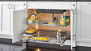 REV A SHELF : 30" Steel Undersink U-Shape Pullout Organizer w/ Soft-Close