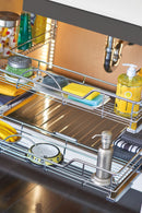 REV A SHELF : 33" Steel Undersink U-Shape Pullout Organizer w/ Soft-Close