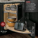 REV A SHELF : Contemporary Curve Pullout Organizer for Left Opening/Blind Right Corner Cabinet