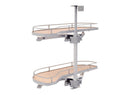 REV A SHELF : Two-Tier Maple Solid Bottom Girasolo for Left Opening/Blind Right Corner Cabinet - 12" Opening
