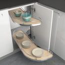 REV A SHELF : Two-Tier Maple Solid Bottom Girasolo for Left Opening/Blind Right Corner Cabinet - 12" Opening