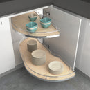 REV A SHELF : Two-Tier Maple Solid Bottom Girasolo for Left Opening/Blind Right Corner Cabinet - 18" Opening