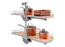 REV A SHELF : Two-Tier Maple Solid Bottom Girasolo for Right Opening/Blind Left Corner Cabinet - 18" Opening