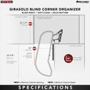 REV A SHELF : Single-Tier Maple Girasolo w/ Soft-Close and Chrome Accents for 12” Left Door/Blind Right Corner Cabinets