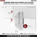 REV A SHELF : Wire Pivot Out Half-Moon Single-Shelf Organizer for Blind Corner Cabinets