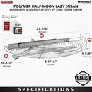 REV A SHELF : Wire Pivot Out Half-Moon Single-Shelf Organizer for Blind Corner Cabinets