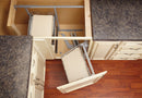 REV A SHELF : Sliding Solid Surface 4-shelf Right Opening/Blind Left Corner Cabinet Organizer