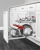 REV A SHELF : Two-Tier Steel Wire Pullout Cookware Cabinet Organizer