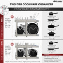 REV A SHELF : Two-Tier Steel Wire Pullout Cookware Cabinet Organizer