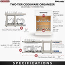 REV A SHELF : Two-Tier Steel Wire Pullout Cookware Cabinet Organizer