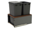 REV A SHELF : Legrabox Pullout Double Waste Container for Full-Height Cabinets w/ Soft-Close